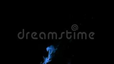 蓝色火焰抽象背景，慢动作，抽象蓝色火焰